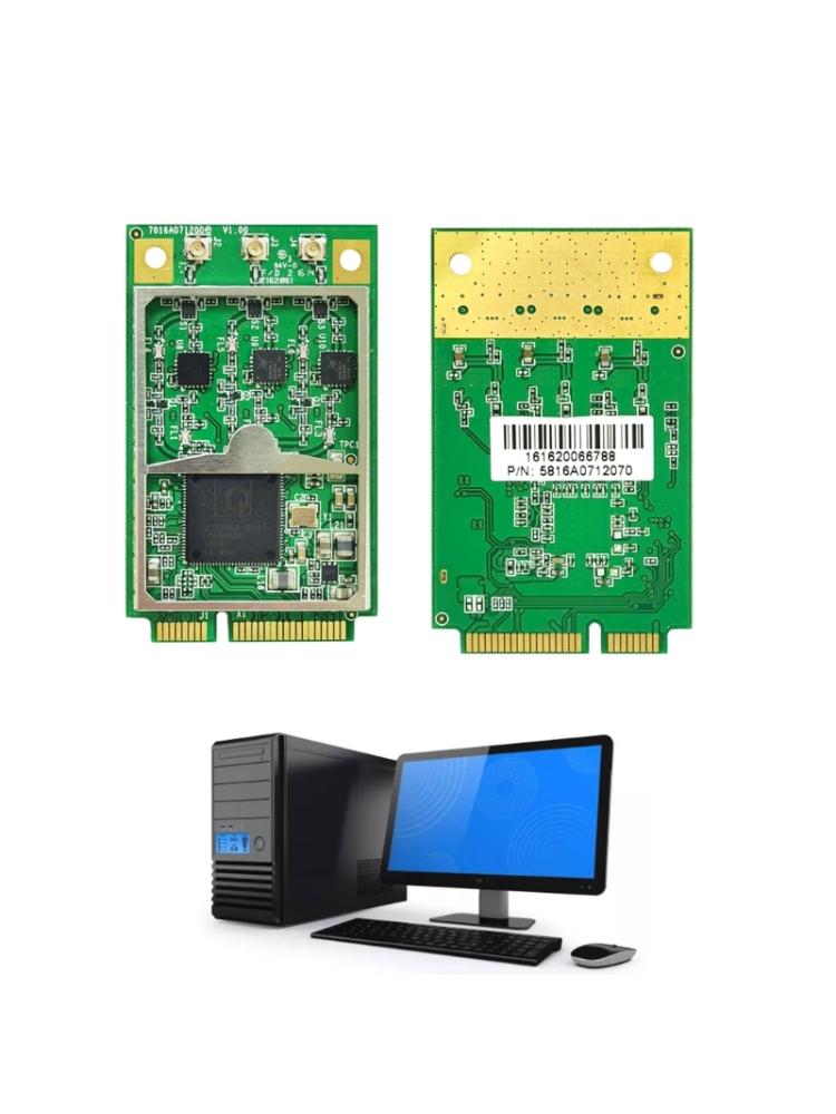 QCA9880 k Карта 2.4G+5G двухдиапазонная 1300 Мбит/с 802.11AC 3x3MIMO точная PCIE WiFi карта для Win7 8 10 11/Linux-