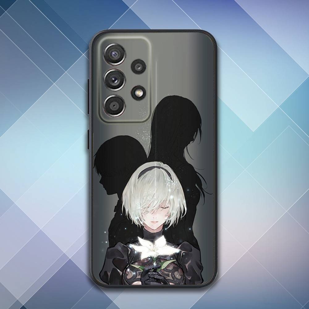 Чехол для телефона N-Nier 2B A-Automata для Samsung S25,S24,S21,S22,S23,S30,Ultra,S20,Plus,Fe,Lite,Note,10,9,5G Черный