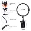 Curtain Rings with Clips 1 Inch Interior Diameter Openable 24 Pack Rustproof Metal Hangers Ring Decorative Drapery Vintage Black TXZWJZ