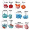 10-30Pcs Ceramic Printed Small Fish Beads For Jewelry Making DIY Charms Bracelet Necklace Crafts