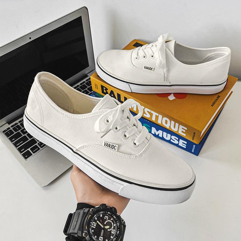 Men's Shoes Casual Flats Canvas Sneakers Women Outdoor Solid Color Shallow Sports Shoes Tennis Footwear Lace Up Vulcanize Shoes