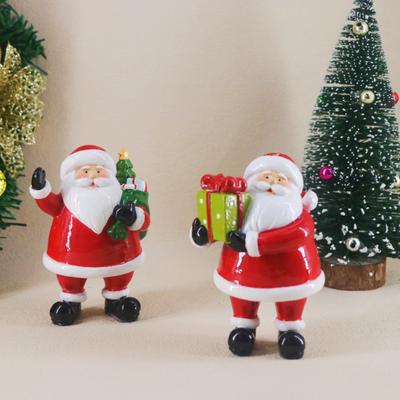 Мини-фигурка Санта-Клауса Рождественский Декор для дома Рождественский камин Настольное украшение Смоляные поделки Рождественский подарок