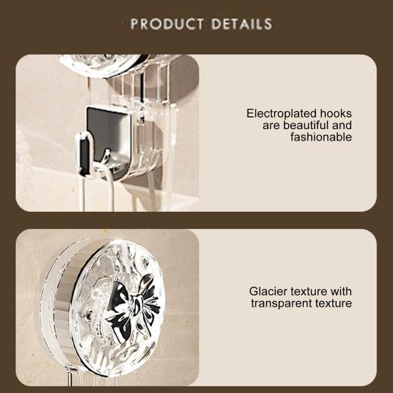 Strong Suction Cup Basin Hook Convenient Bathroom Storage Heavy-duty Multi-purpose Adhesive Hook Home Supplies