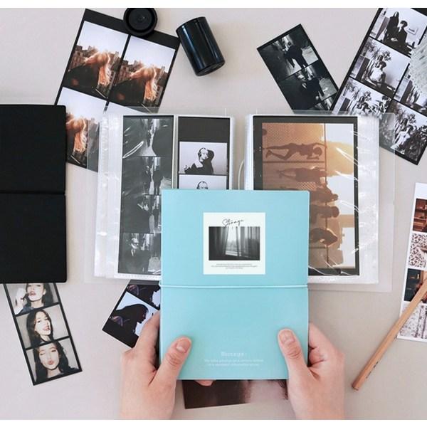 Indigo Storage Four-cut Album 84 Pockets, 28 Sheets + Custom Sticker Set