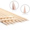 50/100 шт., палочки для ногтей из оранжевого дерева, толкатель для кутикулы, средство для удаления страз, инструменты для маникюра и педикюра