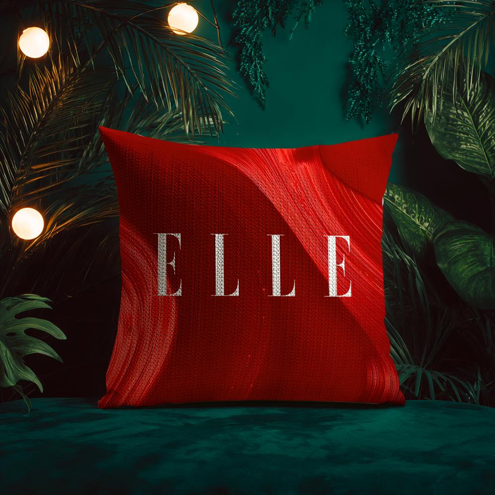 Здоровый и уверенный стиль Дом ELLE Подушка-подушка Чехол Шелковистый элегантный Комфорт Диван-кровать Невидимая молния Наволочка для пляжной подушки