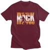Мужские футболки на заказ We Will Rock You 100% хлопок Футболки Queen Рок-группа Футболки с коротким рукавом Модная футболка Одежда