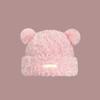 Women Winter Bear Ear Hat Knitted Plush Hat Solid Women Caps Novelty Beanies Caps Cute Casual Warm Hats