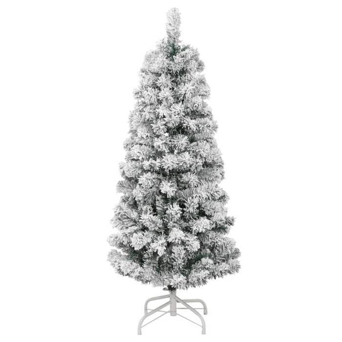 VidaXL Artificial Hinged Christmas Tree with Flocked Snow 120 Cm 358379