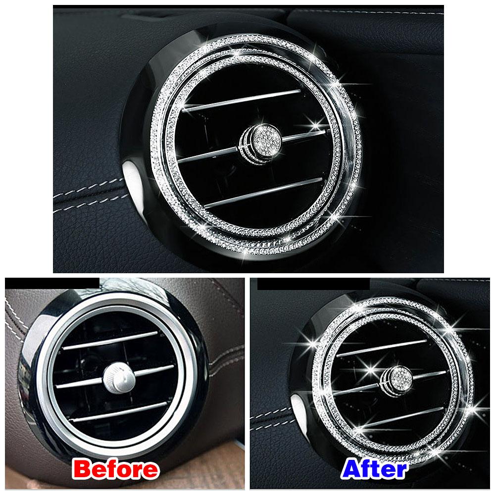 Для Mercedes Benz GLC 253 2015-украшение центральной консоли, ремонт, украшение в виде кольца с кристаллами и бриллиантами, внутренние молдинги