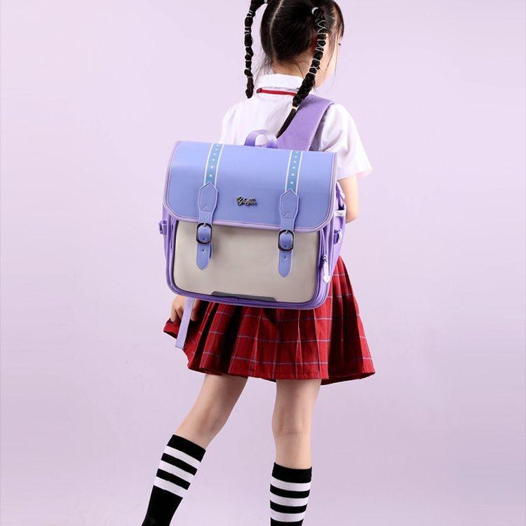 Stylish Colorful Student Backpack High Quality Pu Nylon Fabric For Boys And Girls