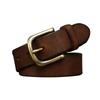 3.3Cm Washed Retro Old Belt Men'S First Layer Cowhide Pure Copper Pin Buckle Casual Jeans Belt Genuine Leather