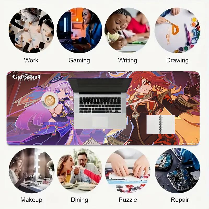 1Pc Fantasy Heroes Unite Gaming Mouse Pad Keyboard Desk Mat Non-slip Rubber Lock Edge Waterproof Computer Mousepad for Office Home Decor S1137