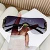 Y2k Rimless Sunglasses Fashion Outdoor Shades Women Stylish Monoblock Gradient Eyewear New Snake Metal Legs Goggles Gifts