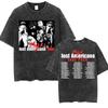 Машинган Келли MGK Lost Americana Tour 2026 Винтажные стираные футболки Мужские Женские Мода Хип-хоп Короткий рукав Футболка Уличная одежда