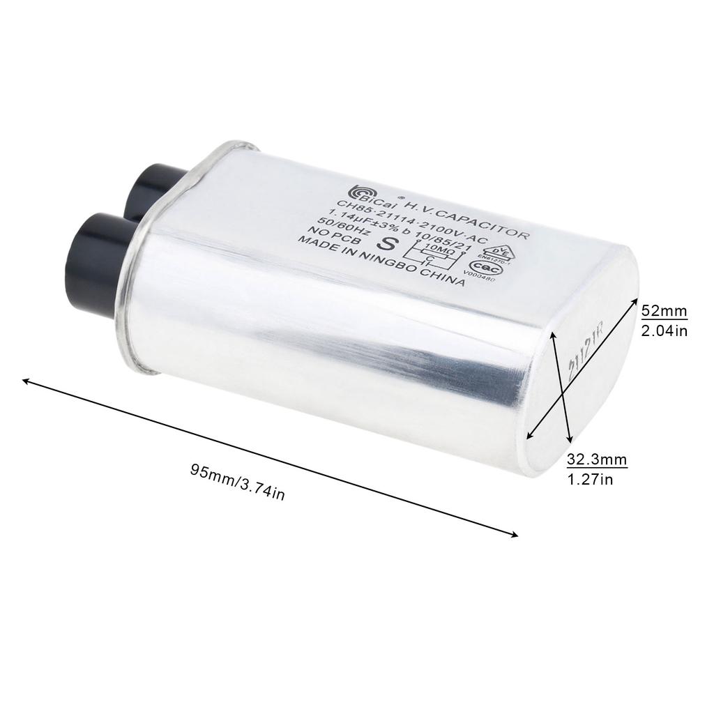 CH85 21114 2100V 50 / 60Hz High Voltage Capacitor 1.14uF for Microwave Oven / Pipeline Drying Equipment / Bake Oven