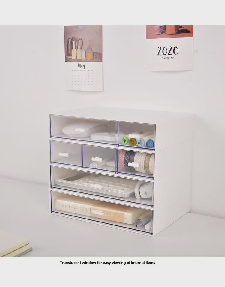 Многослойный штабелируемый настольный органайзер для косметики и канцелярских принадлежностей