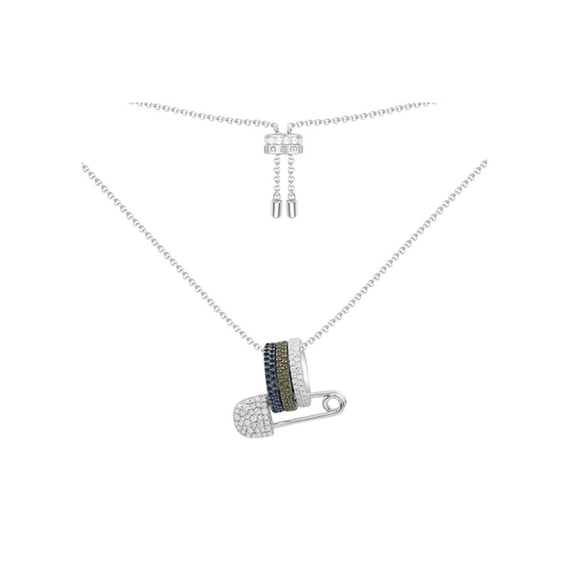 APM Monaco Exquisite adjustable necklace women's silver AC6938M