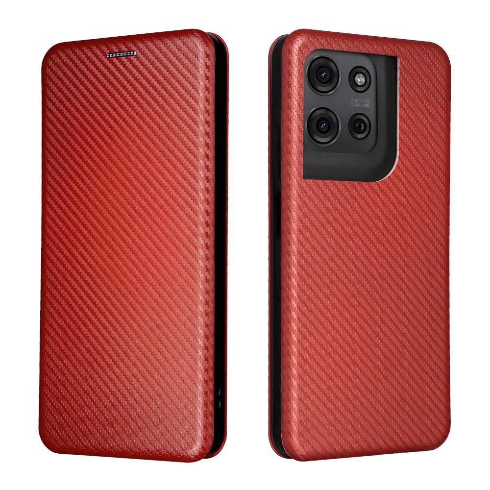 Магнитная застежка Карбоновая Флип-чехол Кожаный Кошелек Книжка Для Motorola Moto Edge 50 40 30 20 Ultra Pro Fusion Neo