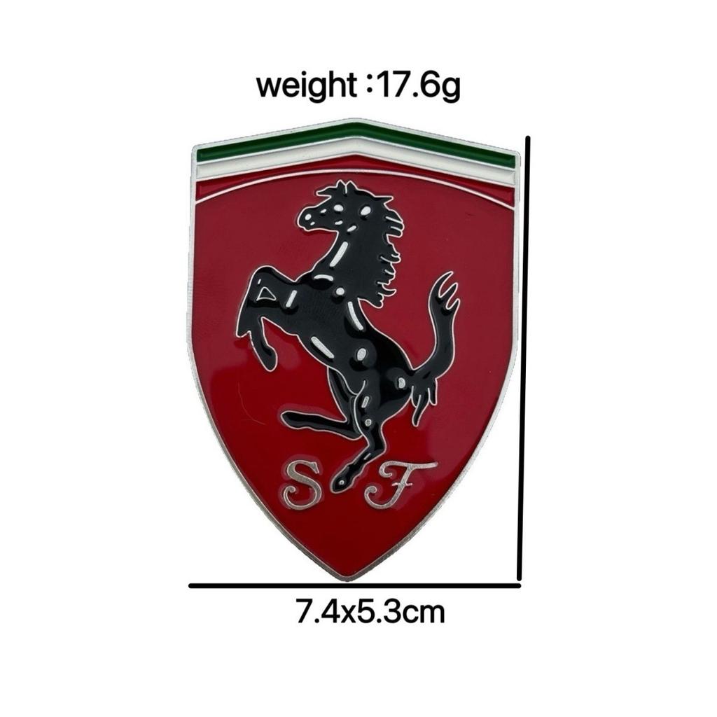 Car Styling 3D Sticker Metal Badge Vehicle Emblem Body Decal for Ferrari Roma 488 Portofino F8 Roma Spider SF90 Auto Accessories