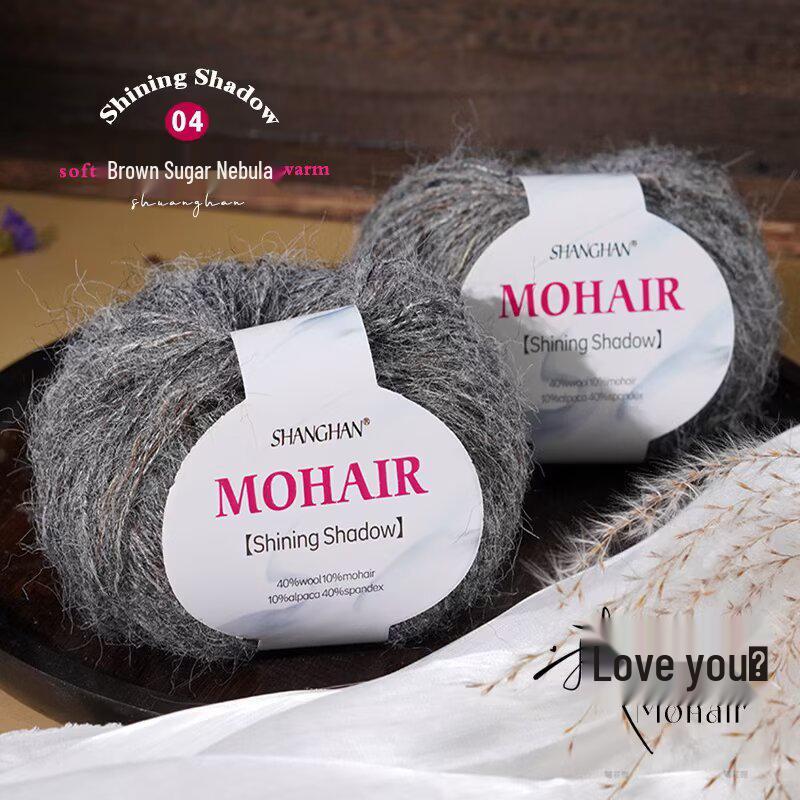 Шарф-градиент из мохера и шелка & Набор для вязания своими руками для свитера, пальто, шапки, шали