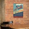1 Pack Retro Style Tin Wall Sign with Aged Rusted Finish for Indoor Rooms or Outdoor Corners, Select 20x30cm or 30x40cm