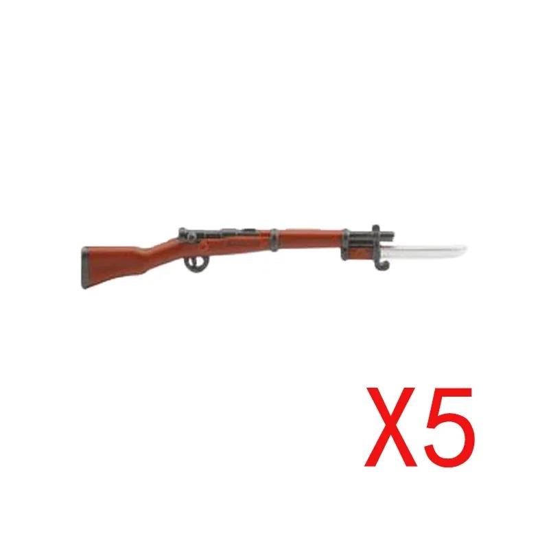 5 СМ Вторая мировая война Военные строительные блоки Американские Немецкие Советские Фигурки солдат Оружие Аксессуары Пистолеты Пистолет Снайперский ремень Мини-кирпичики MOC