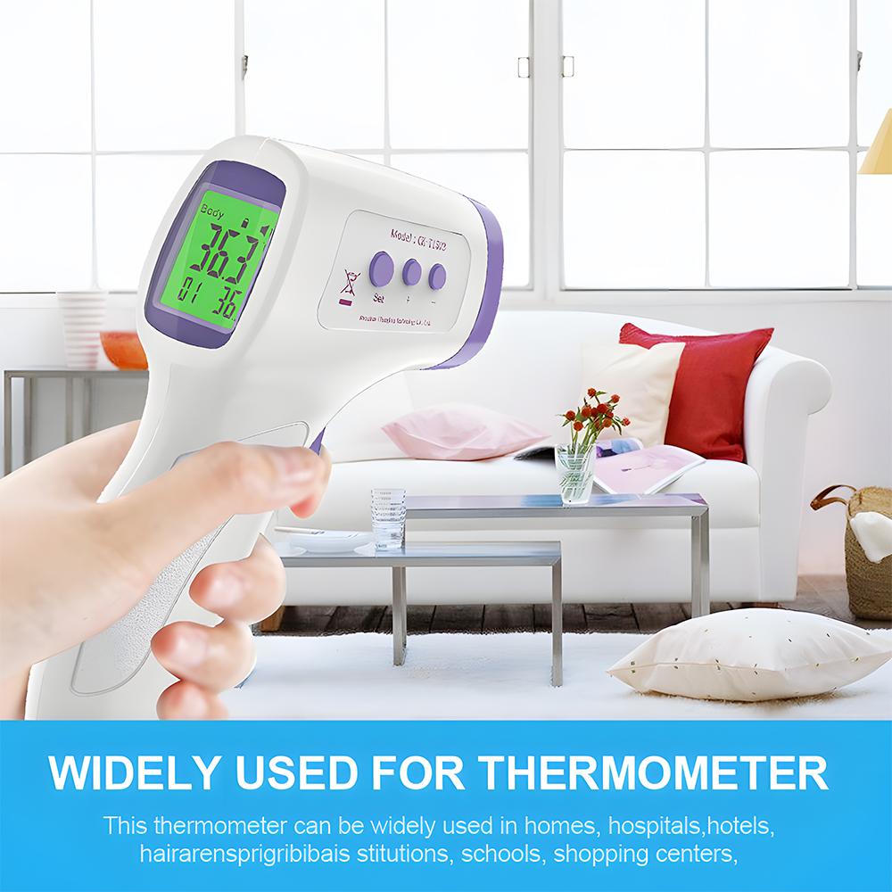 Лобный термометр с ЖК-дисплеем, цифровой термометр с сигнализацией о лихорадке, 3-цветный индикатор, быстрый