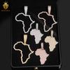 New Arrival HipHop Style 925 Silver Moissanite Map Pendant Iced Out Jewelry VVS1 Moissanite Pendant Pass Diamond Tester with GRA