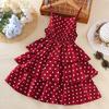 Девочка Платье без рукавов Детское Повседневное Летнее Пляжное Сарафан Платья Принцессы Одежда