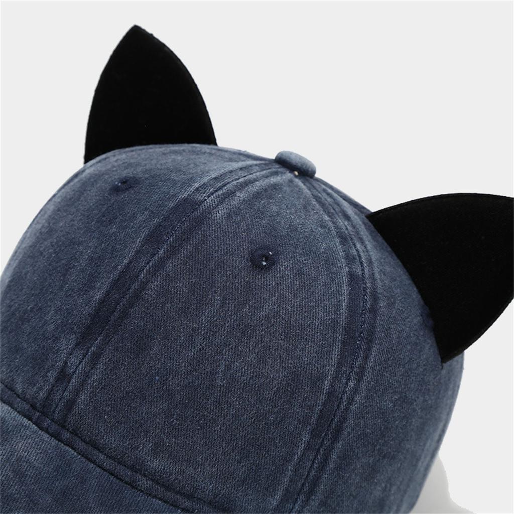 Women Kitten Ears Baseball Cap 3D Cat Ear Versatile Hat for Summer Spring Breathable Hat for Adults Casual Sport