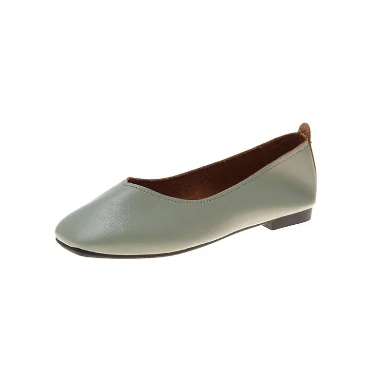 Туфли Doudou Single для женщин, летние, новые, стильные, повседневные, универсальные, на плоской подошве, с неглубоким носком, на одну ногу, нежные, повседневные, на плоской подошве