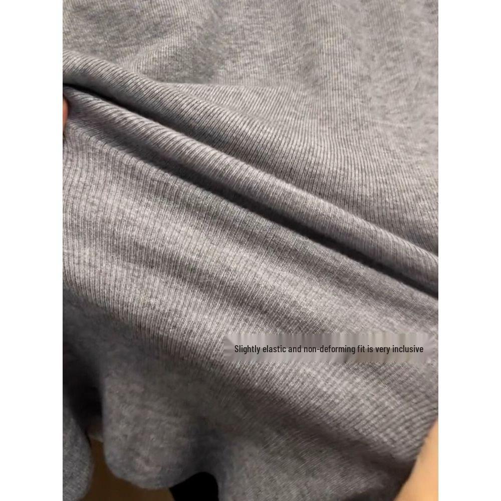 Korean Style Women's Semi-High Neck Slim Fit Pullover Knit Sweater 
