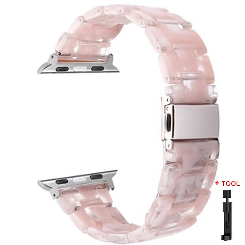 Ремешок из смолы для браслета Apple Watch 44 мм 40 мм 45 мм 41 мм 38 мм 42 мм браслет Correa iWatch серии 3 4 5 6 se 7 сменный ремешок для часов