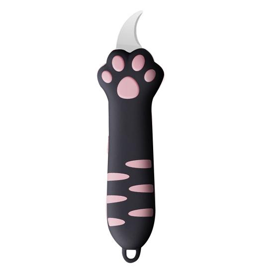 Cat Paw Box Cutter Cat Claw Design Box Paper Knife Retractable Cat Scratching Knife Mini Cardboard Sealing Tape Cutter