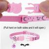 Cat Collar Adjustable Pet Collar with Bell And Safety Release Buckle Star Moon Print Breakaway Nylon Collar for Kitten Cats
