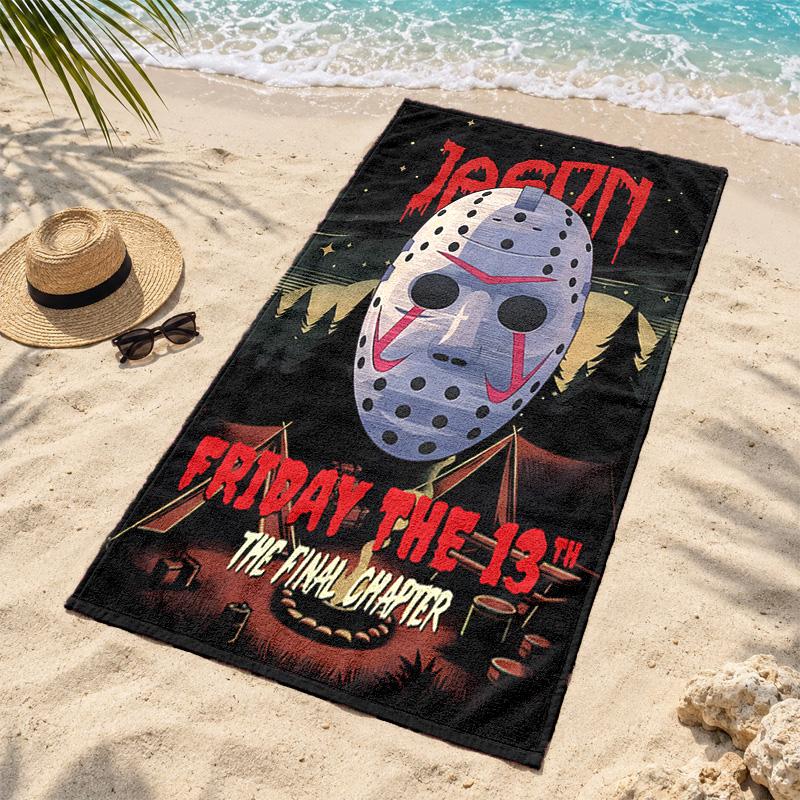 Friday the 13th Microfiber Beach Towel Quick Dry Sand Free Lightweight Beach Towels for Travel Swimming Camping