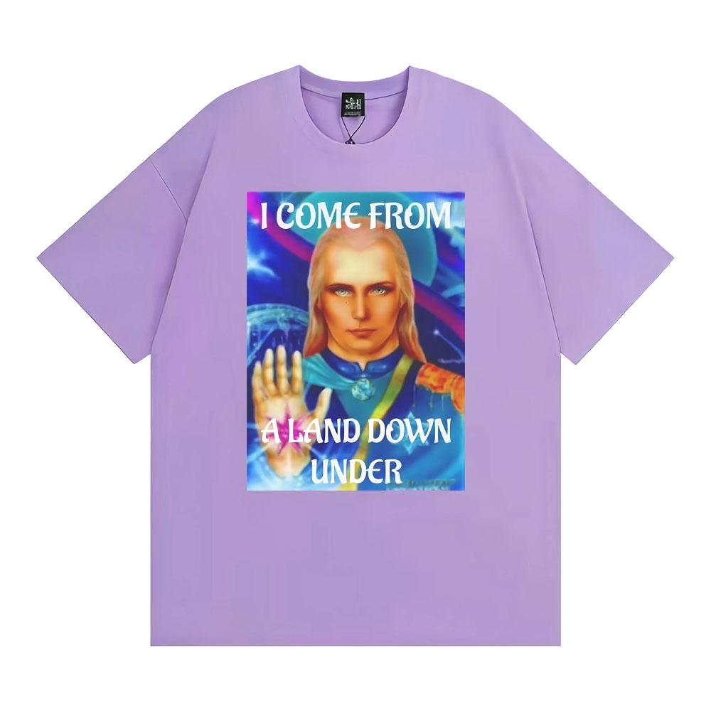 I Come From Aland Down Under Mythical Inner Earth Agartha Graphic T Shirt Unisex WOMEN Street Vintage T Shirts Short Sleeve Tshirt