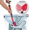 High Pressure Toilet Unblock One Shot Toilet Pipe Plunger Quickly Unblock Household Toilet Sewer Dredging Plunger 1Pcs