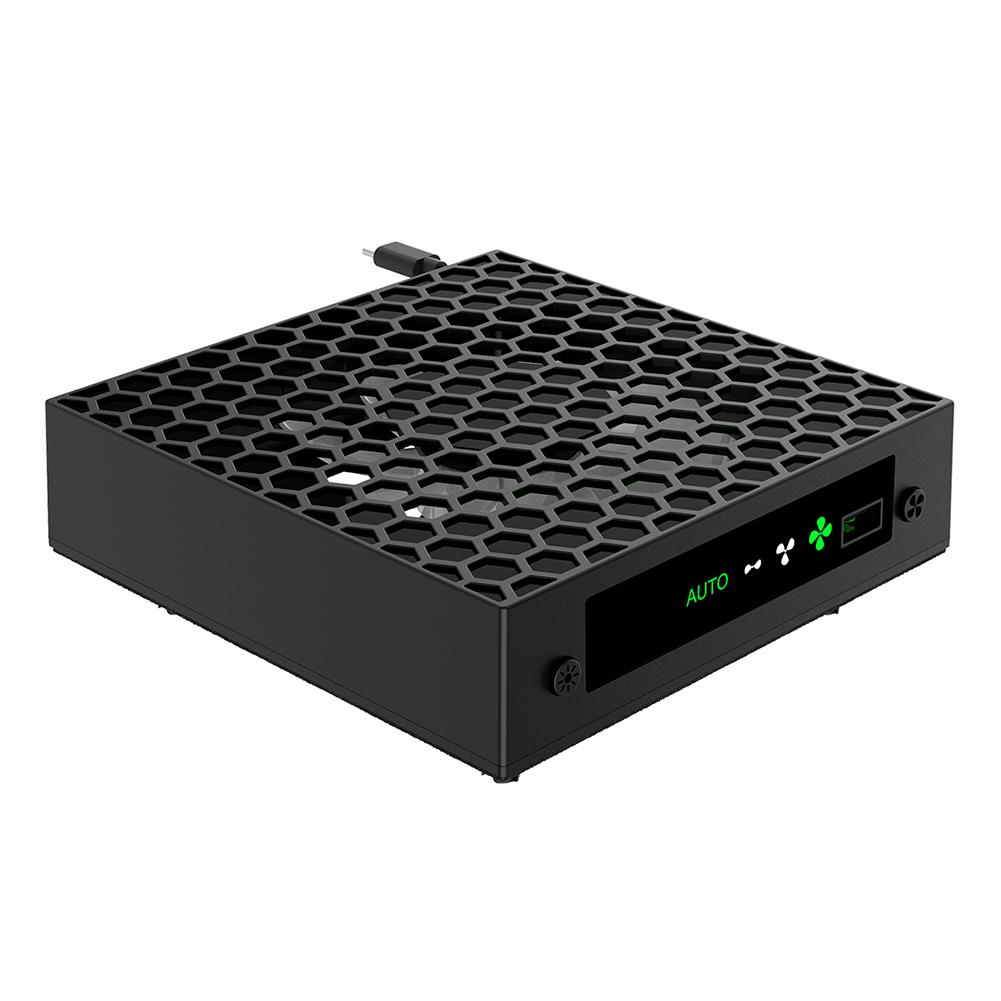 Вентилятор охлаждения RGB для Xbox Series X с держателем для гарнитуры, верхняя система охлаждения, 3 скорости регулируемого верхнего вентилятора, интеллектуальный контроль температуры