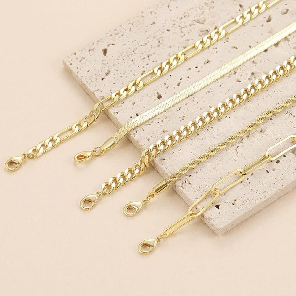 Bracelets for Women, Jewelry Sets for Women Cute Tennis Beaded Bracelets for Women Cuban Link Paperclip Chain Dainty Bracelet Pack Gifts for Women