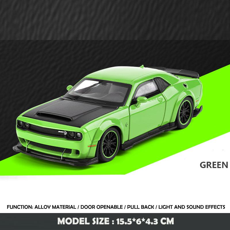 1/32 масштаб Dodge Challenger Hellcat SRT литой автомобиль модель звук свет инерционный металлический игрушечный автомобиль мальчик подарок коллекция миниатюрный автомобиль
