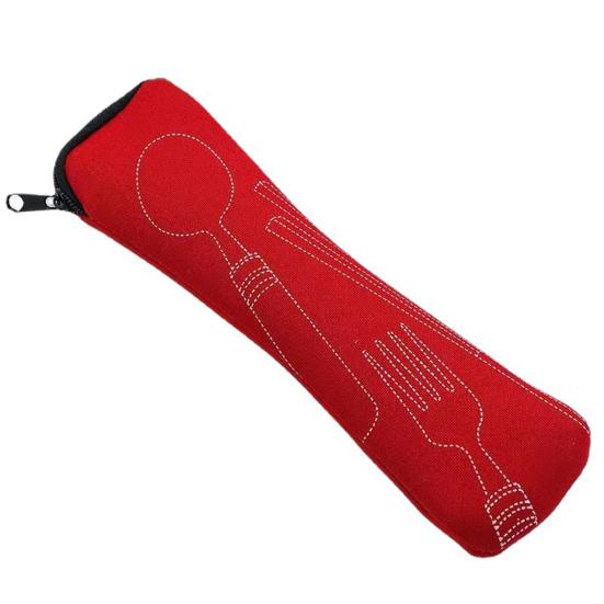 Cutlery Storage Bag Tableware Cloth Bags Zipper Design Portable Washable Storage Pouch for Fork Spoon Chopsticks Office Car Camping Travel Utensil
