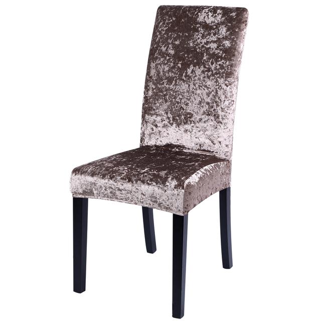 Чехол на стул бархатный блестящий тканевый чехол на стул из спандекса эластичный съемный чехол на сиденье для столовой, свадьбы, вечеринки, отеля, банкета