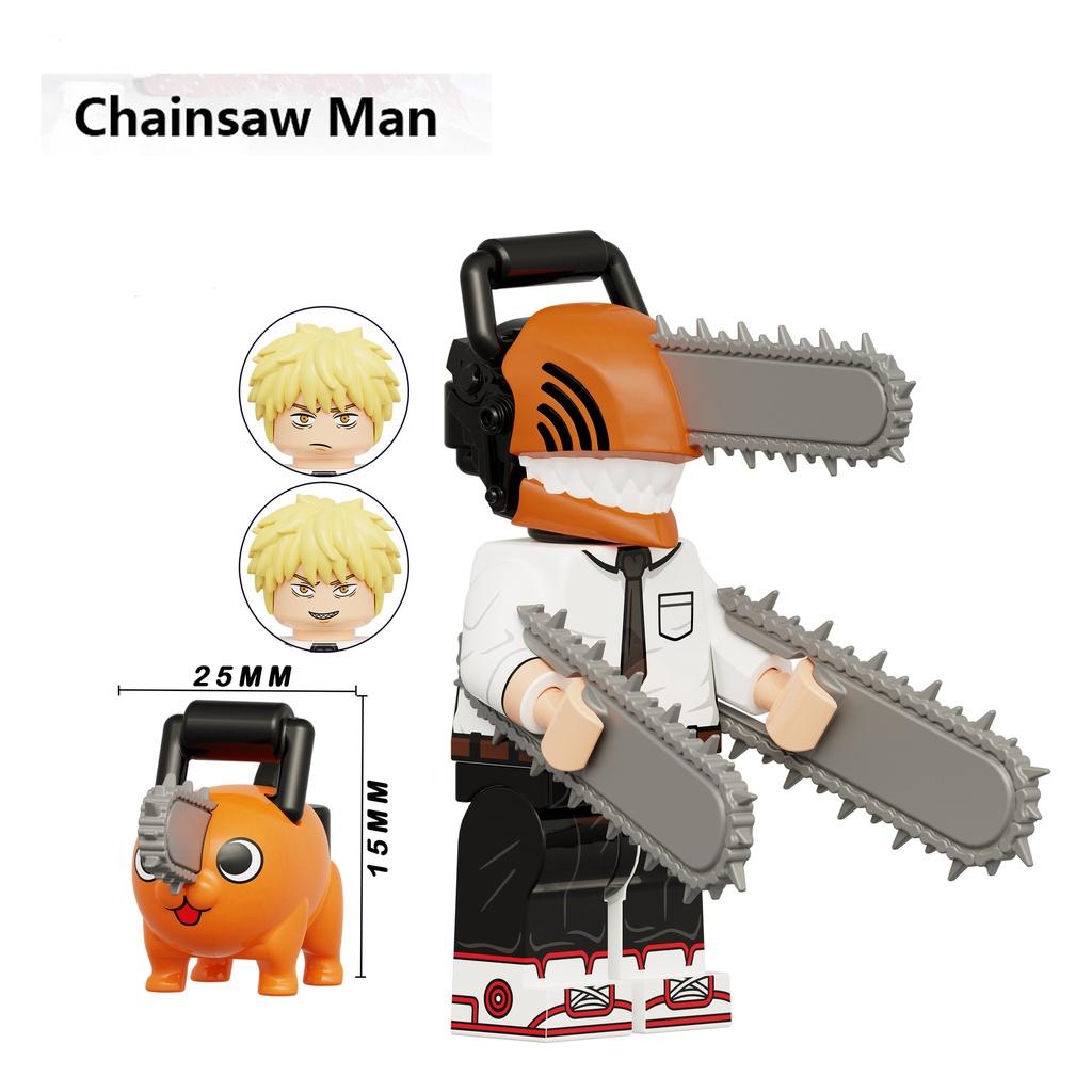 Unique Kt1067 Anime Electric Chainsaw Man Building Blocks Toy Set For Kids
