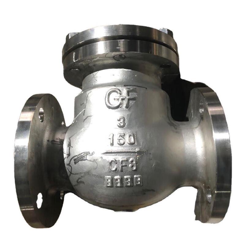 Beiyou H44W Stainless Steel Swing Flanged Check Valve CN plug (adapter included)