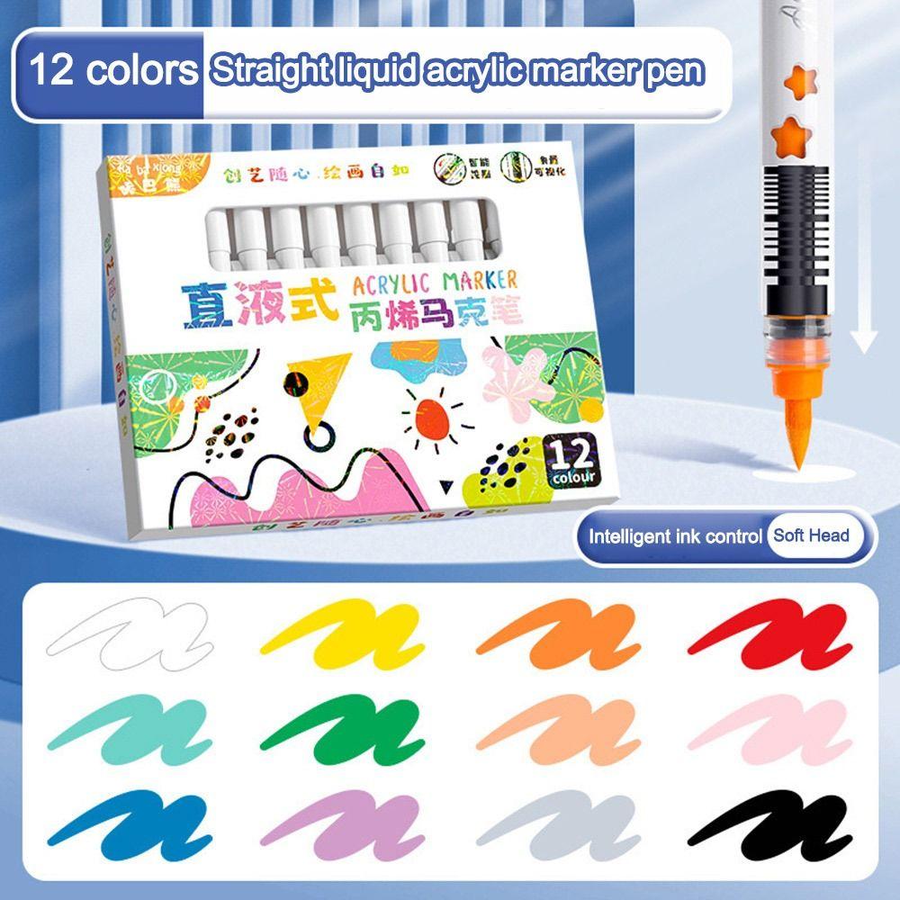 Маркер Direct Liquid Graffiti Pen 12/24/36/48 цветов для рисования и рисования, ручка для студентов