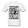 2018 SYSTEM OF A DOWN Men T Shirt Letter Print Vintage Punk Short Sleeve T-shirts Black White Customized Top Tees Streetwear