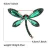 Versatile Alloy Glass Dragonfly Brooch Exquisite Versatile Ladies Suit Coat Corsage Ornament Pin