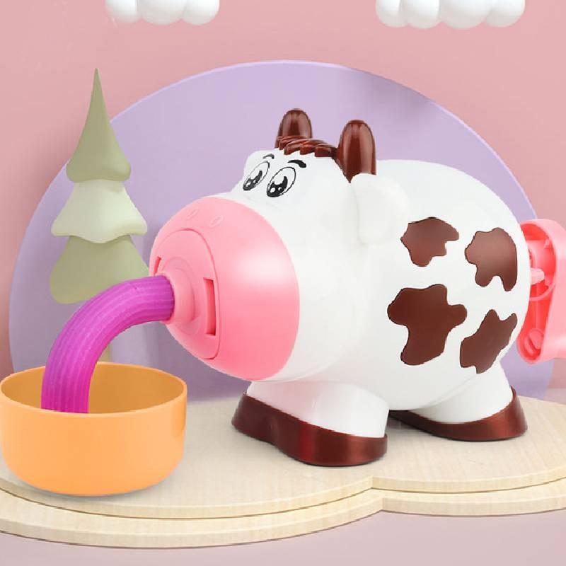 Innovative Diy Cartoon Colorful Clay Cute Cow Noodle Maker Playset For Kids Imaginative Play